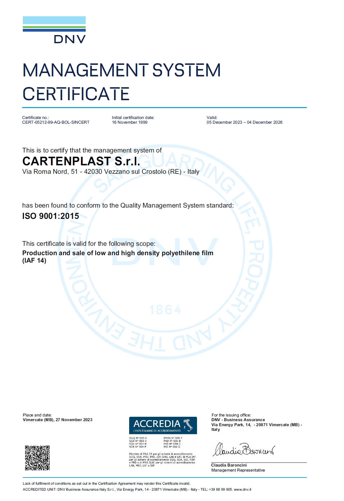 Certificazioni