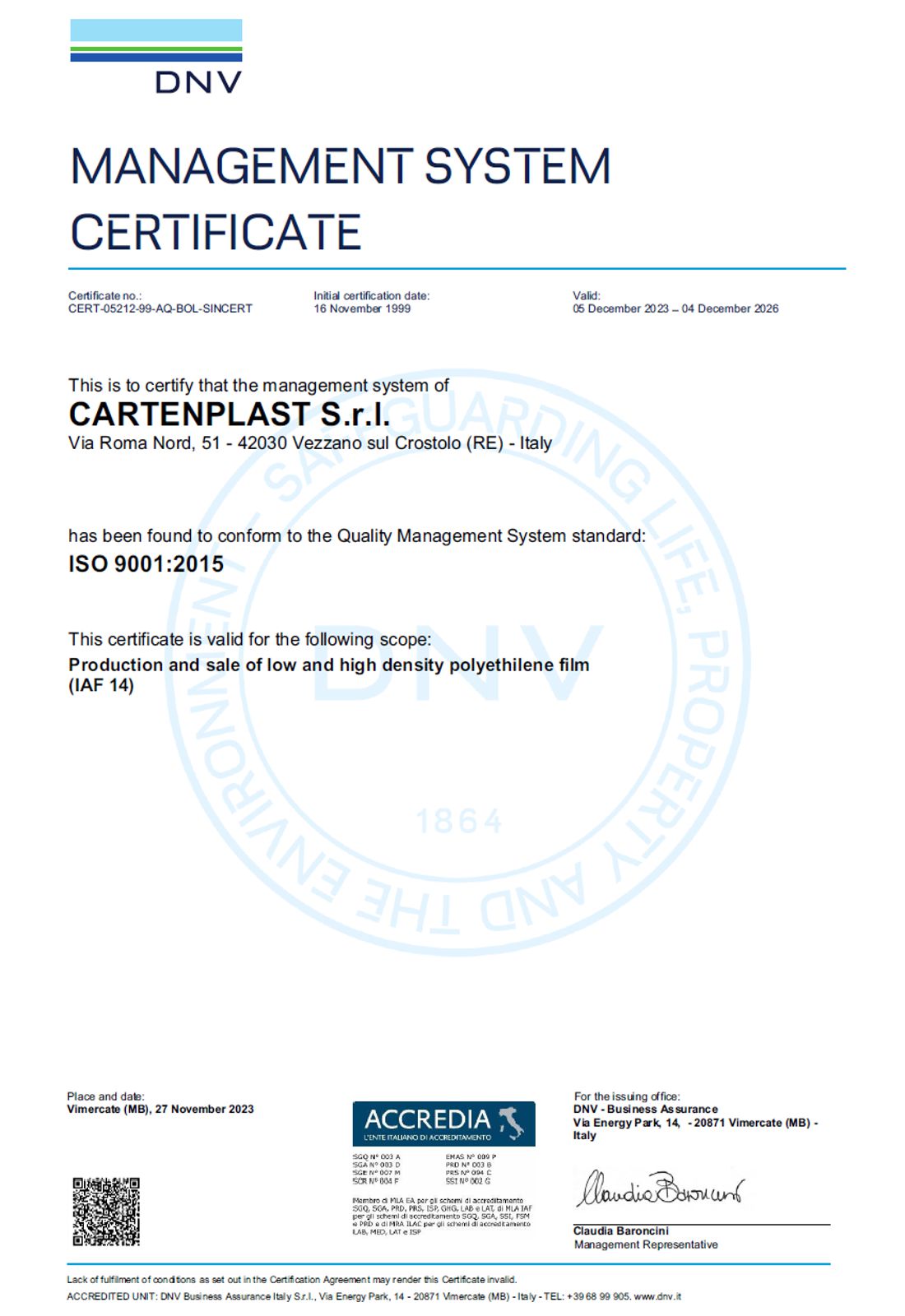 Certificazioni